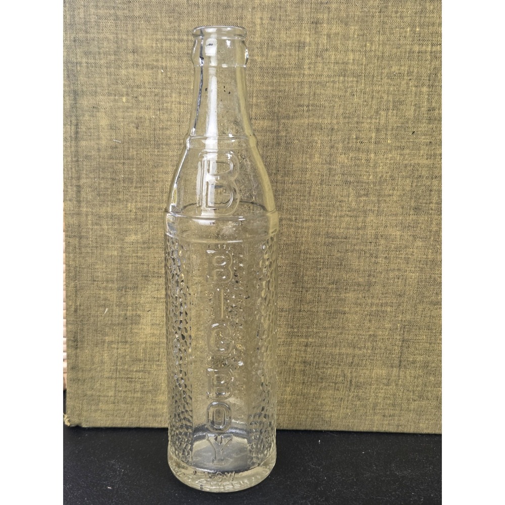 9 oz Big Boy‎ Art Deco Soda Bottle Embossed Charlotte, NC Taylor Long